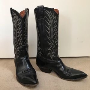 Vintage Black Nocona Boots Made in Texas Women 7 B